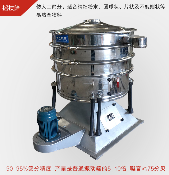 搖擺篩仿照人工篩分，可滿足高精度、高產量篩分要求